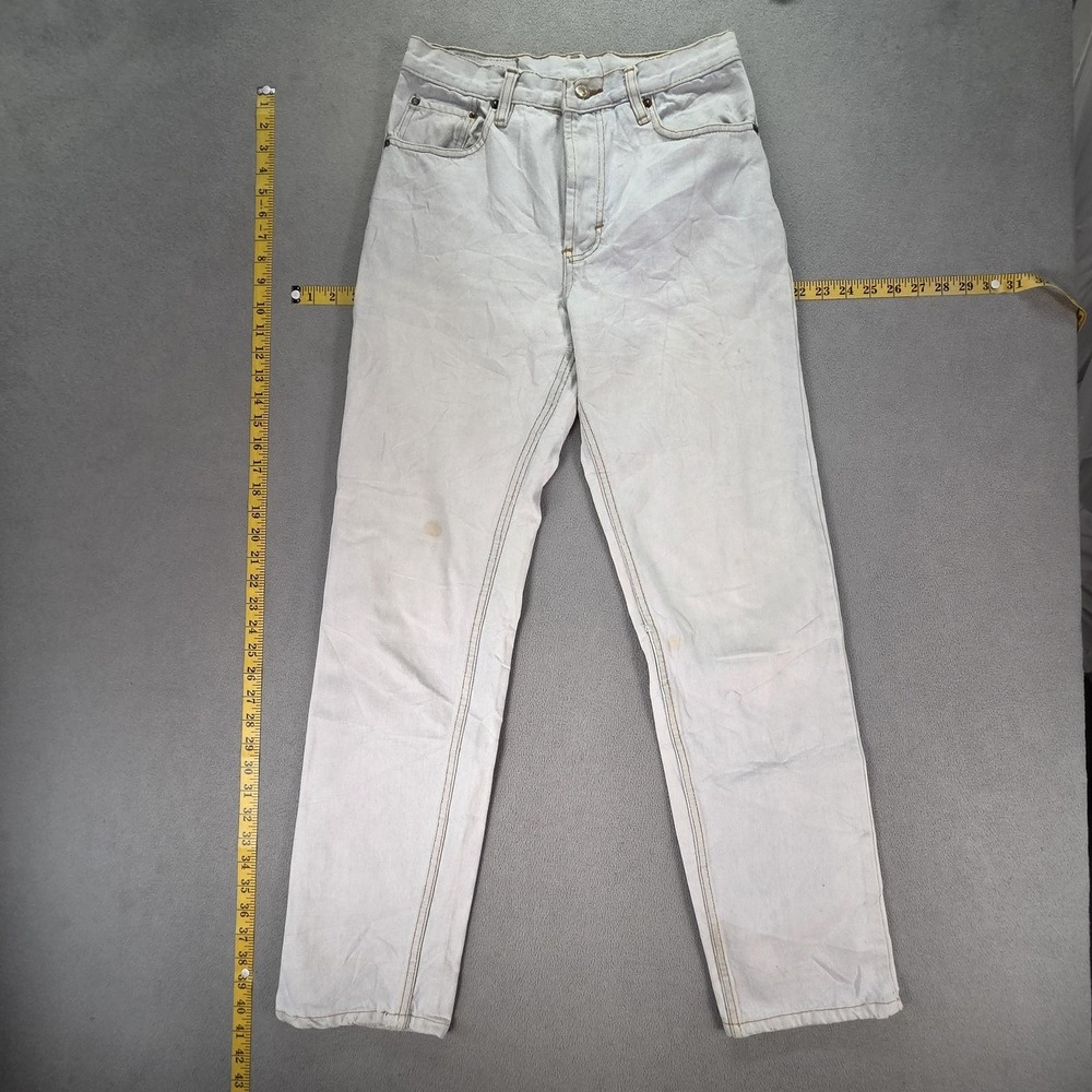 VTG Levis 501 Jeans Mens White Light Wash Regular Straight‎ Zip Fly Fits 27x30
